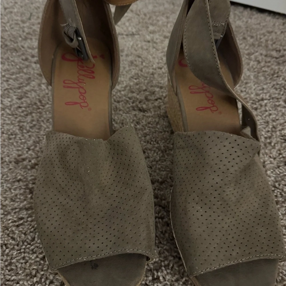 Jellypop Tan Espadrille Wedge Sandals